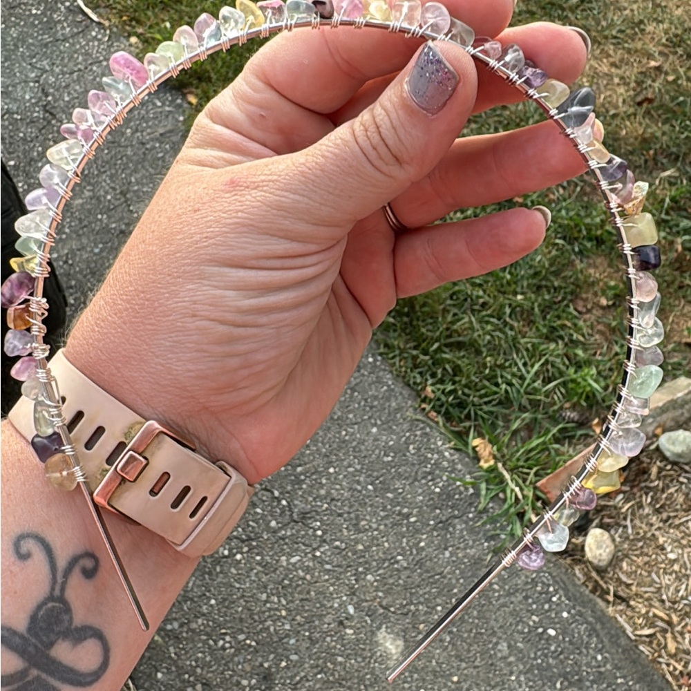 Flourite Beaded Headband